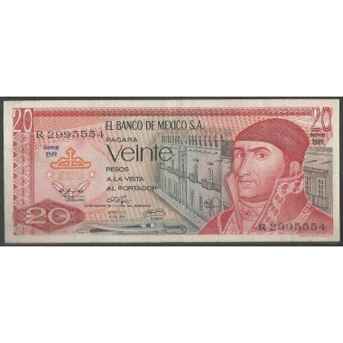 Mexico, 20 Pesos 8 Jul 1976 Serie BR P64c