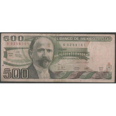 Mexico, 500 Pesos 27 Ene 1981 Serie BH P75a