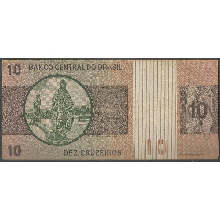 Brasil 10 Cruzeiros ND1970 P193a reverso