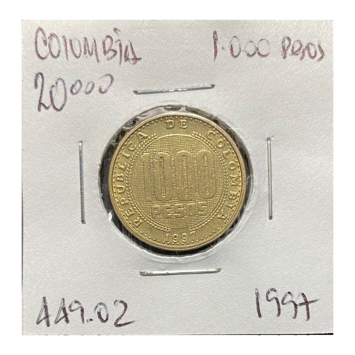 Colombia 1.000 Pesos 1996-8 JER449 reverso