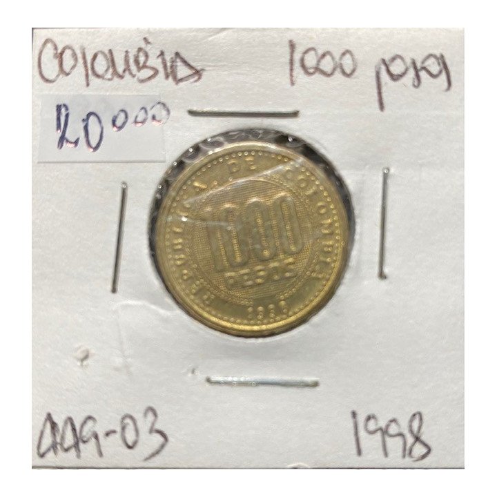 Colombia 1.000 Pesos 1996-8 JER449 reverso