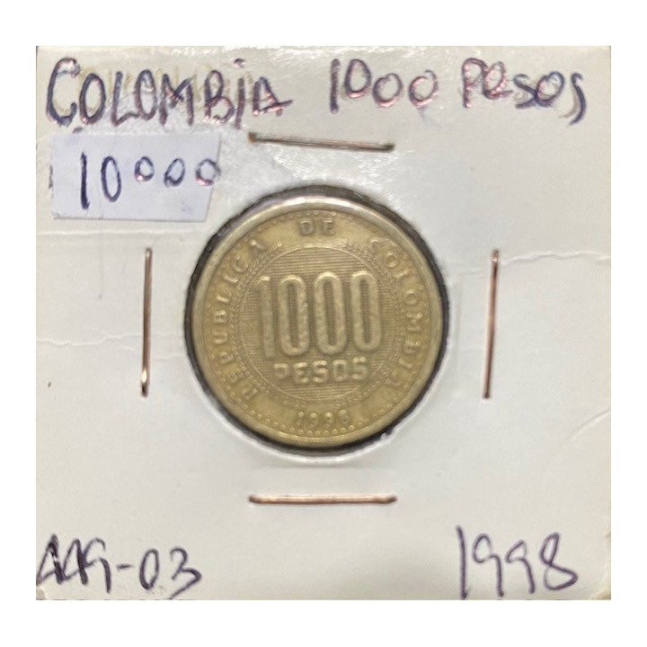 Colombia 1.000 Pesos 1996-8 JER449 reverso