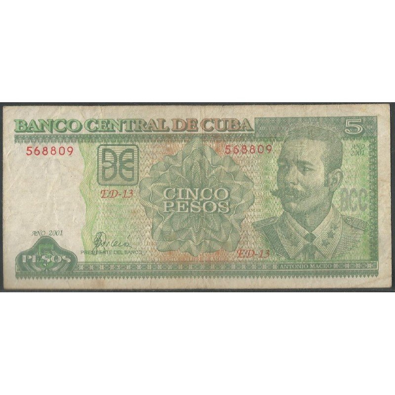 Cuba, 5 Pesos 2001 P116d