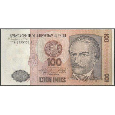 Peru, 100 Intis 6 Mar 1986 P132b