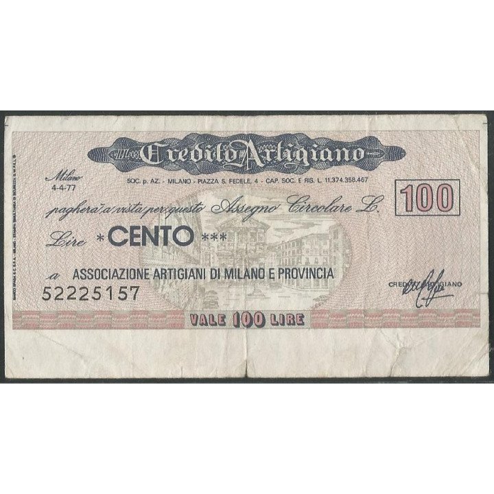 Italia - Il Credito Artigiano 100 Lire ND