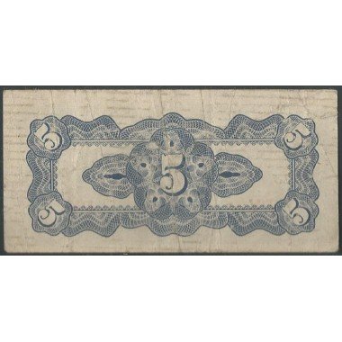 Filipinas Ocupacion Japonesa WWII, 5 Centavos ND1942 PV P102a