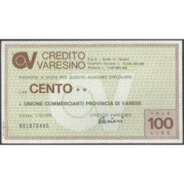 Italia - Credito Varesino 100 Lire 1 Oct 1976