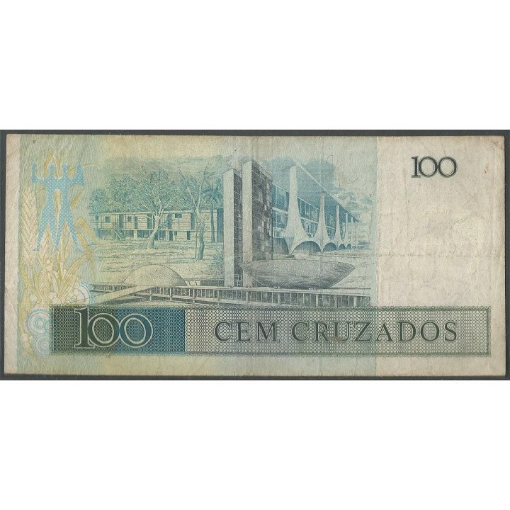 Brasil 100 Cruzados ND1987 P211b reverso