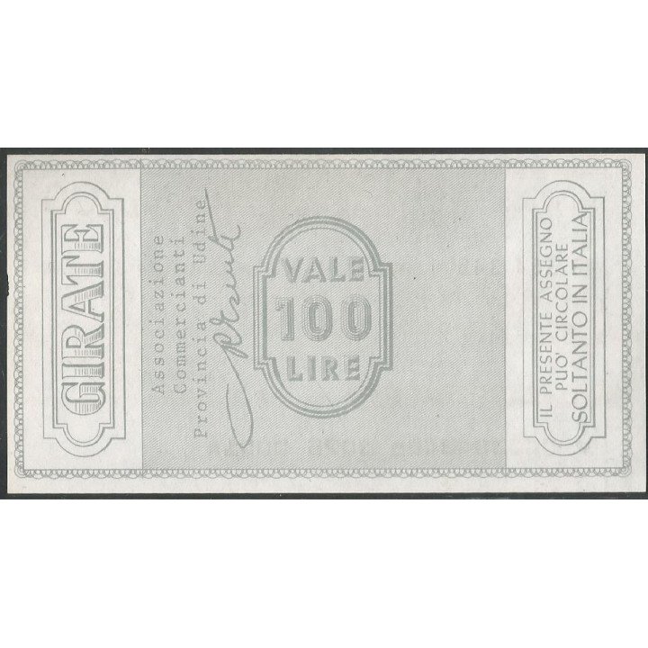 Italia - La Banca Cattolica del Veneto 100 Lire 27 Ago 1976 reverso