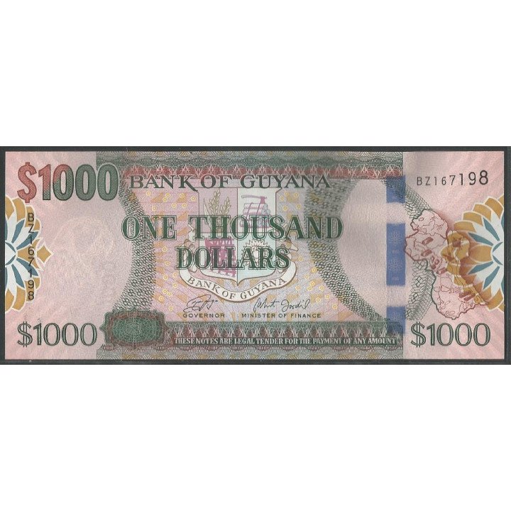 Guyana 1.000 Dollars ND2019 P38c