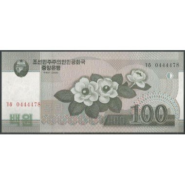 Korea del Norte, 100 Won 2008 P61a