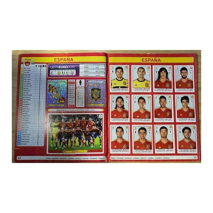 Futbol - UEFA Euro 2012 Panini reverso