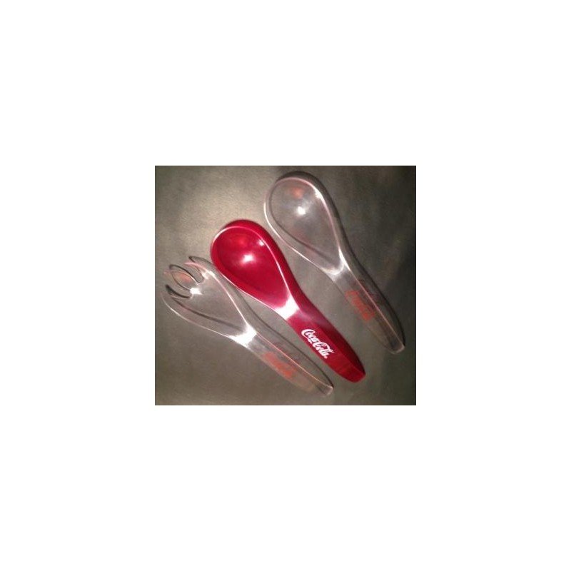 Juego Cucharas Para Ensalada Plásticas X 3