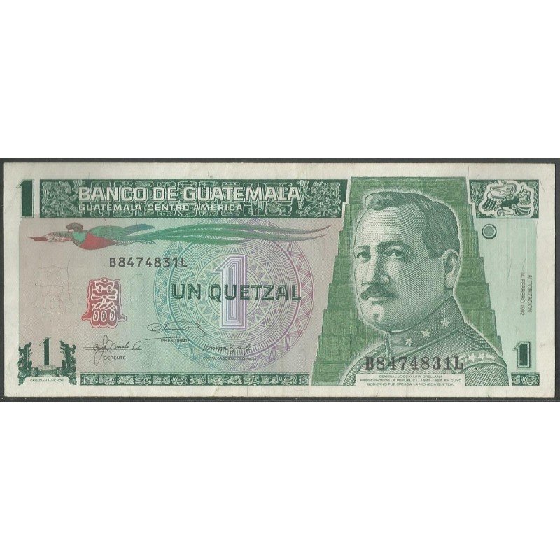 Guatemala, 1 Quetzal 14 Feb 1992 P73d