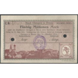 Alemania - Giengen A. Brenz 50.000.000 Mark 11 Oct 1923