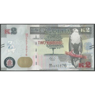 Zambia, 2 Kwacha 2020 P56c