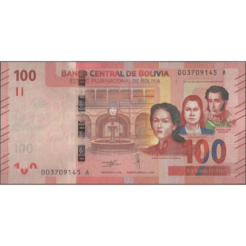 Bolivia, 100 Bolivianos L 901 28 Nov 1986 Serie A ND2019 P251