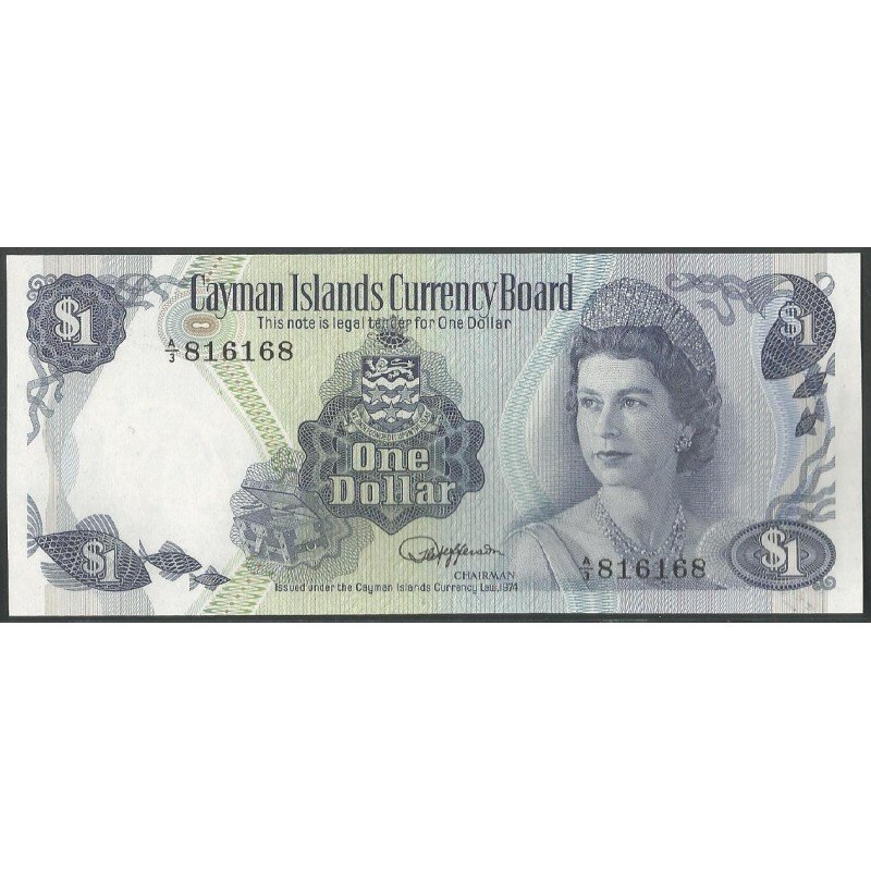 Islas Cayman, 1 Dollar L1974 (85) A/3 P5b