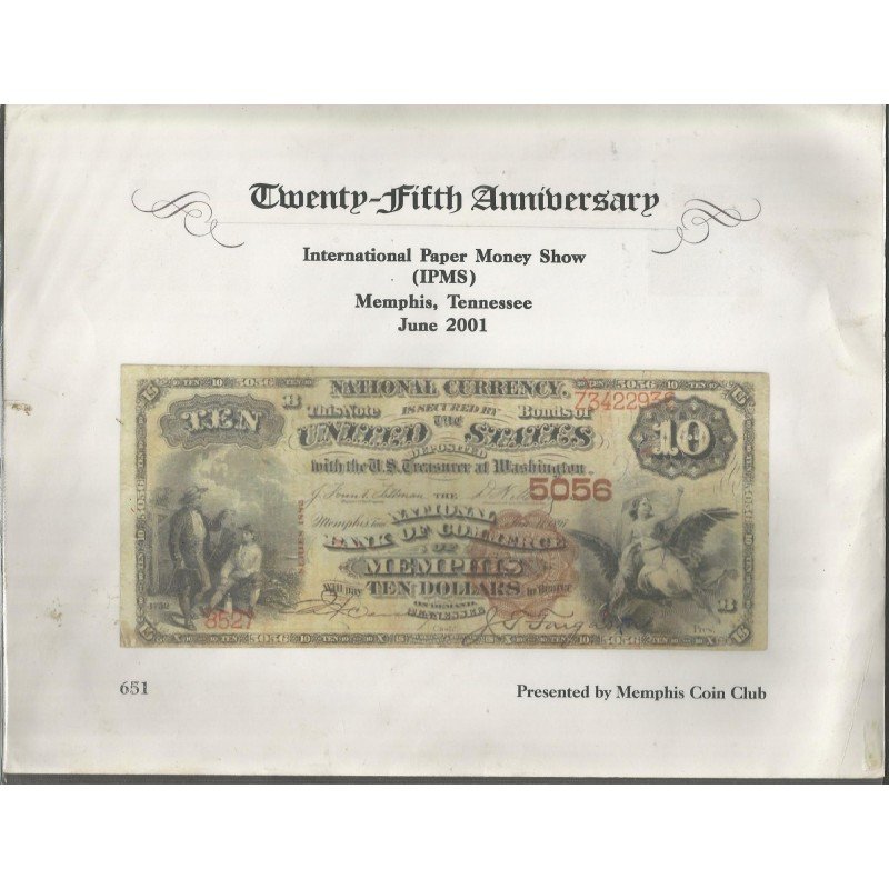IPMS - National Currency 10 Dollars 1897 Fascimil Memphis show 2001