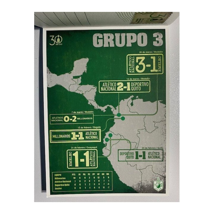 Atletico Nacional 30 Años de nuestra primera conquista continental reverso