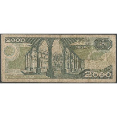 Mexico, 2.000 Pesos 28 Mar 1989 Serie DZ P86c