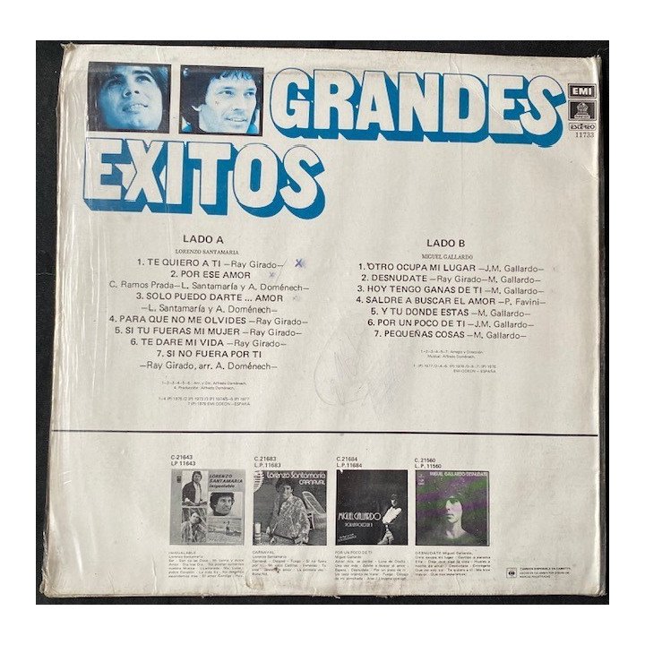 Lorenzo Santamaria - Miguel Gallardo Grandes exitos - Colombia reverso