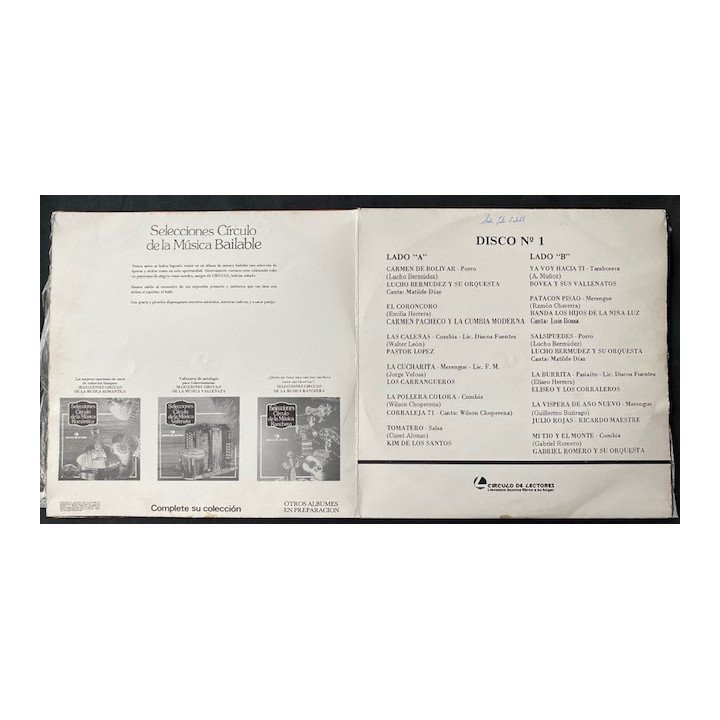Selecciones Circulo de la musica Bailable (3 Vinilos)- Colombia reverso