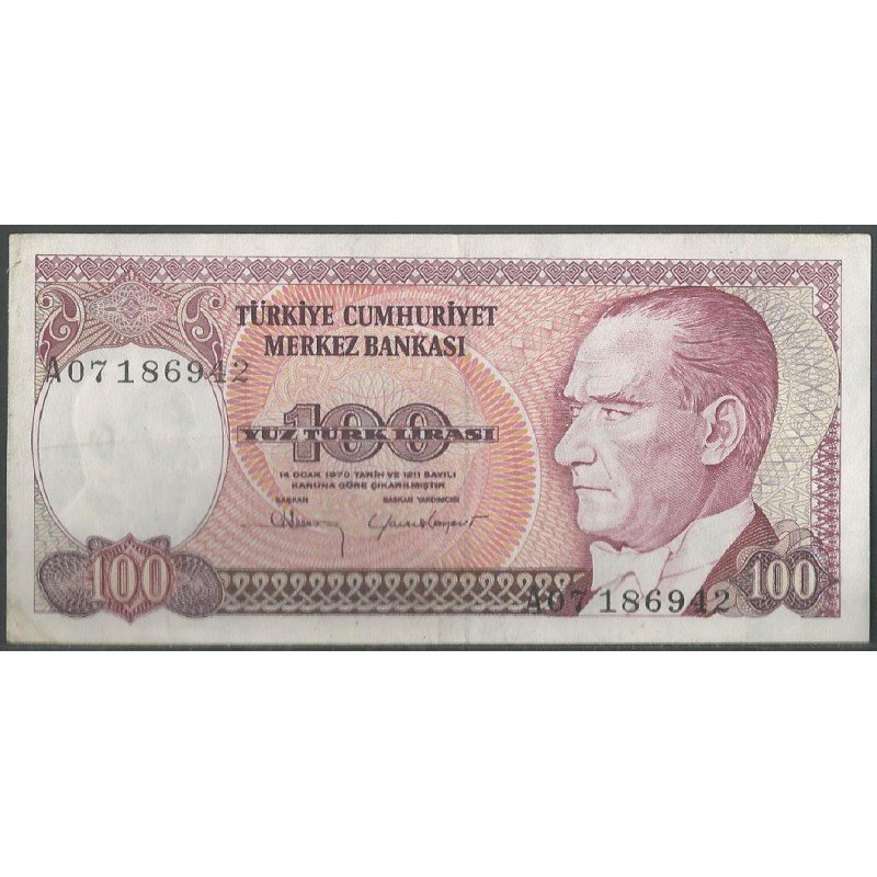 Turkya, 100 Liras L1970 (1984) P194b