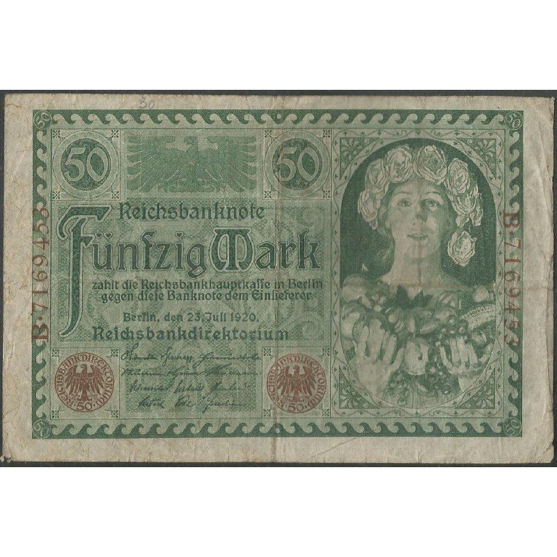 Alemania, 50 Mark 23 Jul 1920 P68