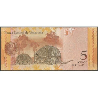 Venezuela, 5 Bolivares 20 Mar 2007 A 8 Dig P89a