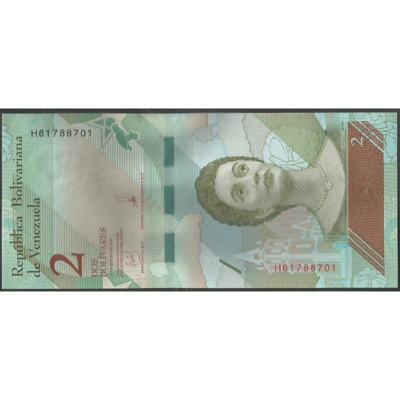 Venezuela, 2 Bolivares 15 Ene 2018 H 8 Dig P101