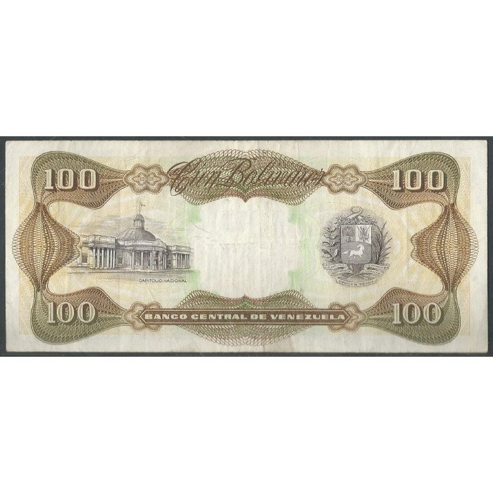 Venezuela 100 Bolivares 5 Feb 1998 E 8 Dig P66f reverso