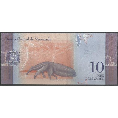 Venezuela, 10 Bolivares 15 Ene 2018 C 8 Dig P103