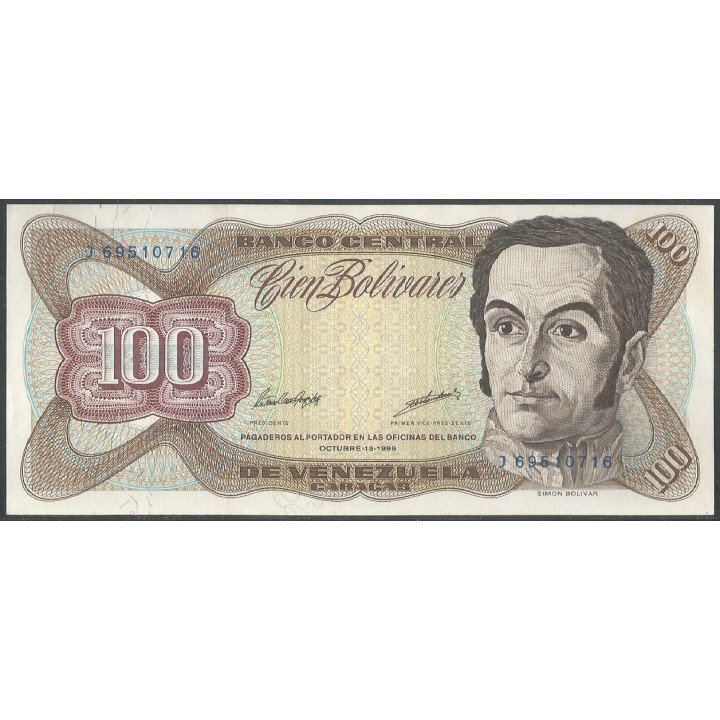 Venezuela 100 Bolivares 13 Oct 1998 J 8 Dig P66g