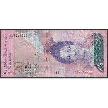 Venezuela, 20 Bolivares 20 Mar 2007 A 8 Dig P91a