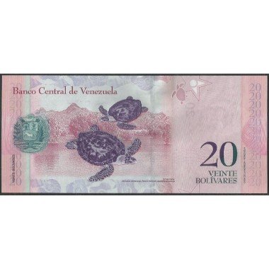 Venezuela, 20 Bolivares 20 Mar 2007 A 8 Dig P91a