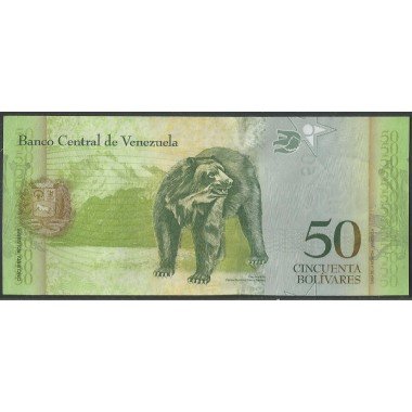 Venezuela, 50 Bolivares 20 Mar 2007 A 8 Dig P92a