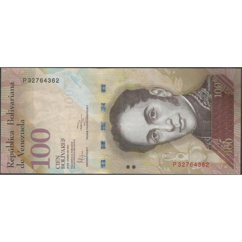 Venezuela, 100 Bolivares 31 Ene 2012 P 8 Dig P93e