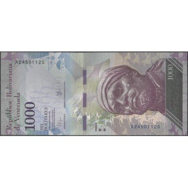 Venezuela, 1.000 Bolivares 18 Ago 2016 A 8 Dig P95a