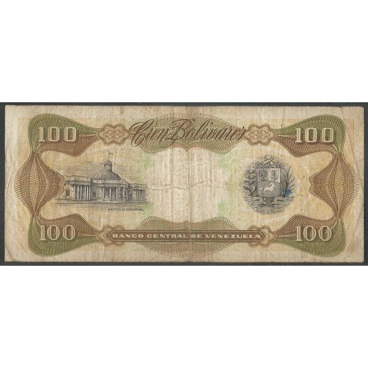 Venezuela 100 Bolivares 13 Oct 1998 K 8 Dig P66g reverso