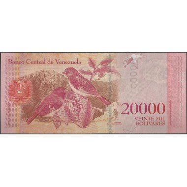 Venezuela, 20.000 Bolivares 18 Ago 2016 A 8 Dig P99a