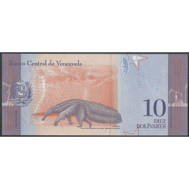 Venezuela, 10 Bolivares 15 Ene 2018 F 8 Dig P103