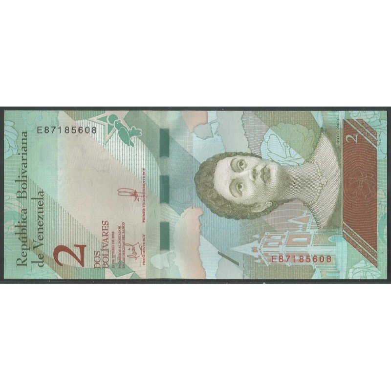Venezuela, 2 Bolivares 15 Ene 2018 E 8 Dig P101