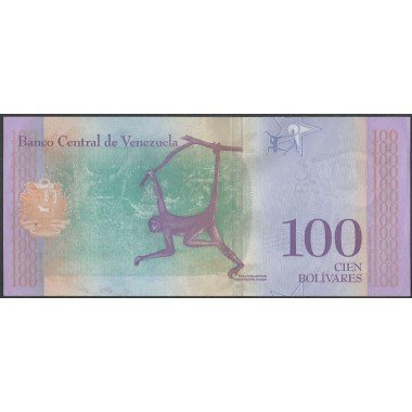 Venezuela, 100 Bolivares 15 Ene 2018 B8 Dig P106a