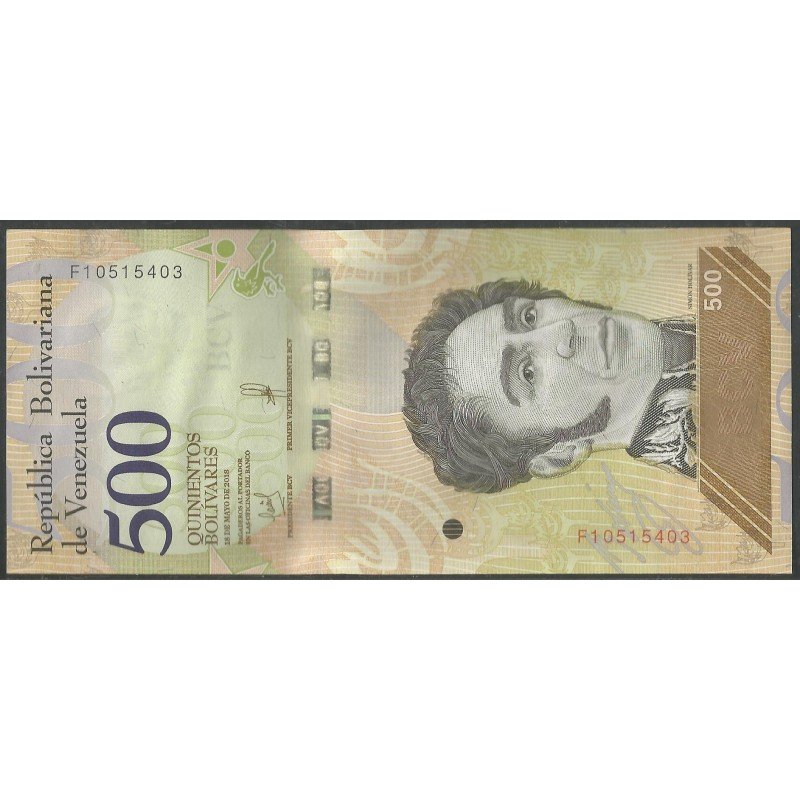 Venezuela, 500 Bolivares 18 May 2018 F8 Dig P108b