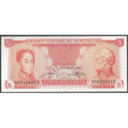 Venezuela 5 Bolivares 21 Sep 1989 H 8 Dig P70b