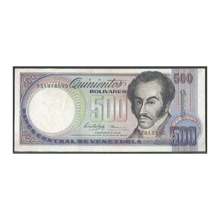 Venezuela 500 Bolivares 5 Feb 1998 R 8 Dig P67f
