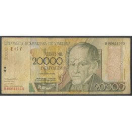 Venezuela 20.000 Bolivares 13 Ago 2002 B 8 Dig P86b