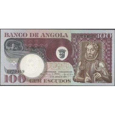 Angola 100 Escudos, 10 Jun 1973 P106