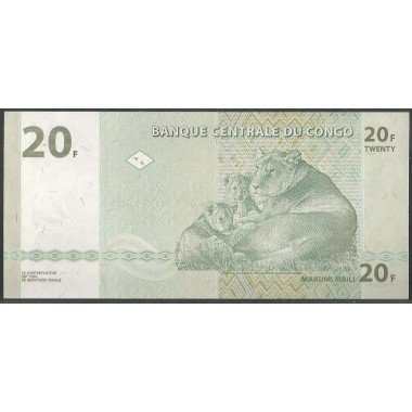 Rep. Democratica del Congo, 20 Francs 30 Jun 2003 P94A